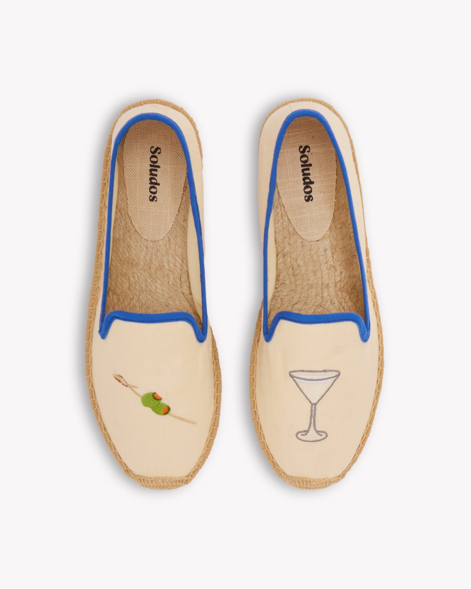 Women's Smoking Espadrille | Embroidery | Martini - Natural Undyed - Women's Espadrilles - Martini - Natural Undyed - Soludos - 
