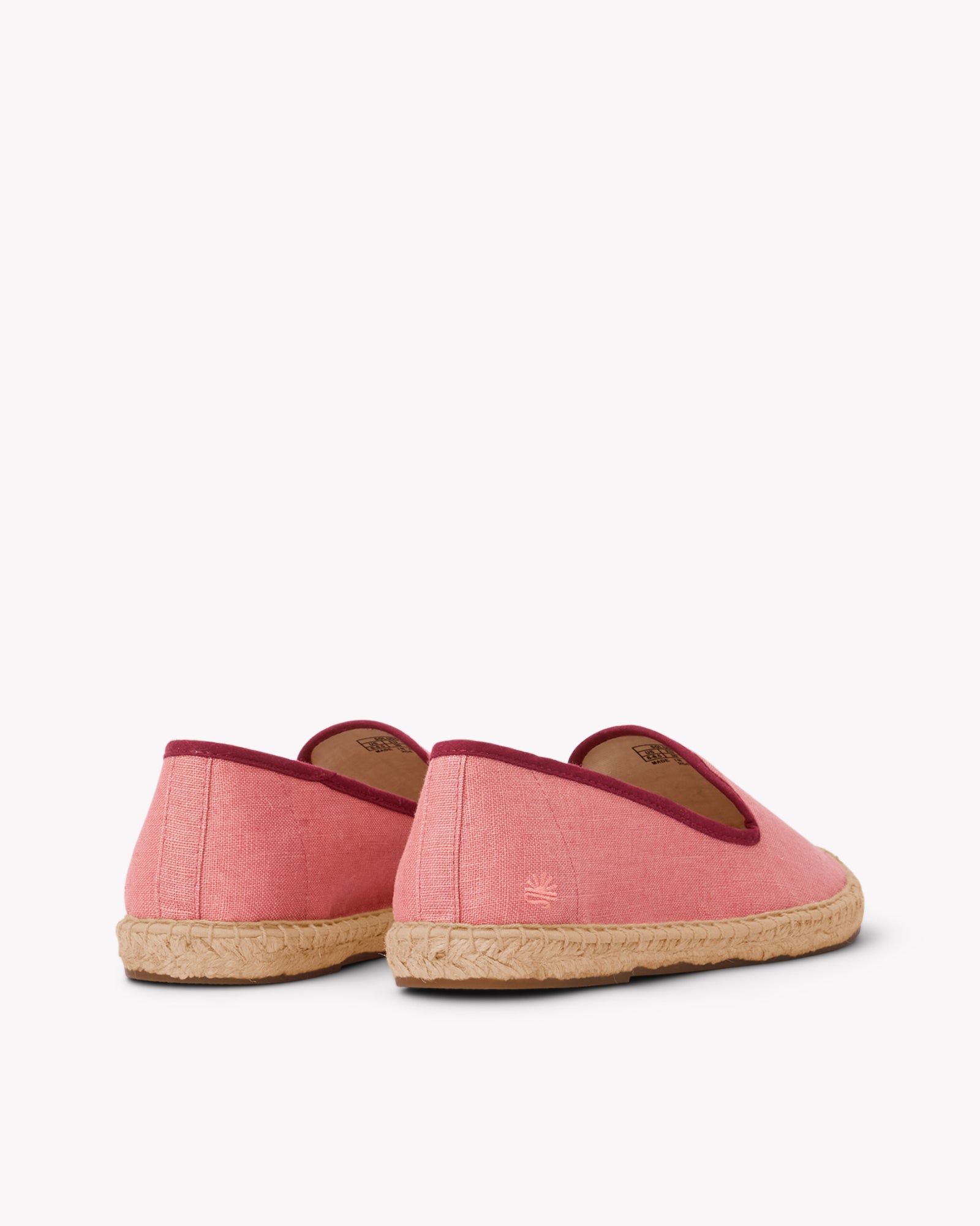 Women's Smoking Espadrille | Linen Color | Coral Red - Women's Espadrilles - Coral Red - Soludos - 