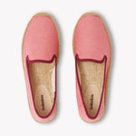Women's Smoking Espadrille | Linen Color | Coral Red - Women's Espadrilles - Coral Red - Soludos - 