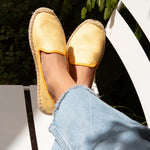 Women's Smoking Espadrille | Linen Color | Sunshine Yellow - Women's Espadrilles - Sunshine Yellow - Soludos - 
