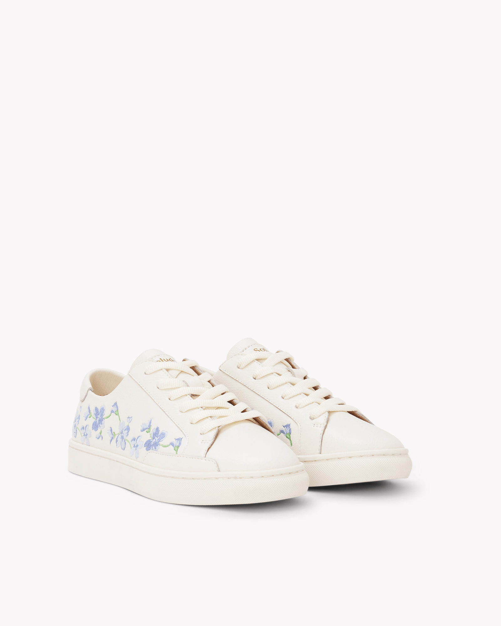 Women's Ibiza Classic Sneaker | Embroidery | Draper Blue Florals - Oasis White - Womens Espadrilles - Draper Blue Florals - Oasis White - Soludos - 