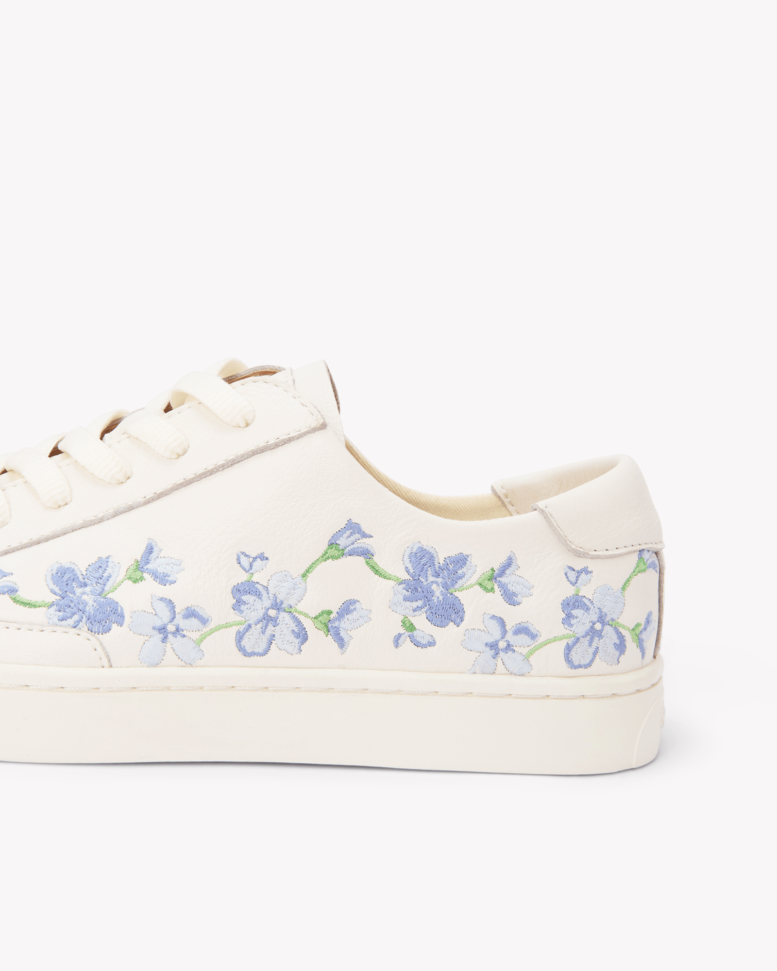 Women's Ibiza Classic Sneaker | Embroidery | Draper Blue Florals - Oasis White - Womens Espadrilles - Draper Blue Florals - Oasis White - Soludos - 