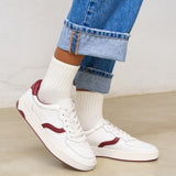 The Roma - Classic - White / Wine - Women's - Women's Sneakers - White / Wine - Soludos - 
