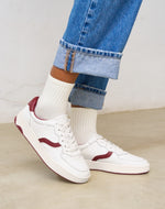 The Roma - Classic - White / Wine - Women's - Women's Sneakers - White / Wine - Soludos - 
