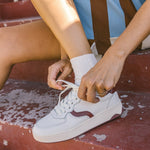 The Roma - Classic - White / Wine - Women's - Women's Sneakers - White / Wine - Soludos - 