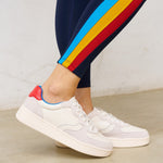 The Roma - Classic - White / Red / French Blue - Women's - Women's Sneakers - White / Red / French Blue - Soludos - 