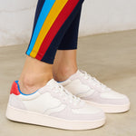 The Roma - Classic - White / Red / French Blue - Women's - Women's Sneakers - White / Red / French Blue - Soludos - 