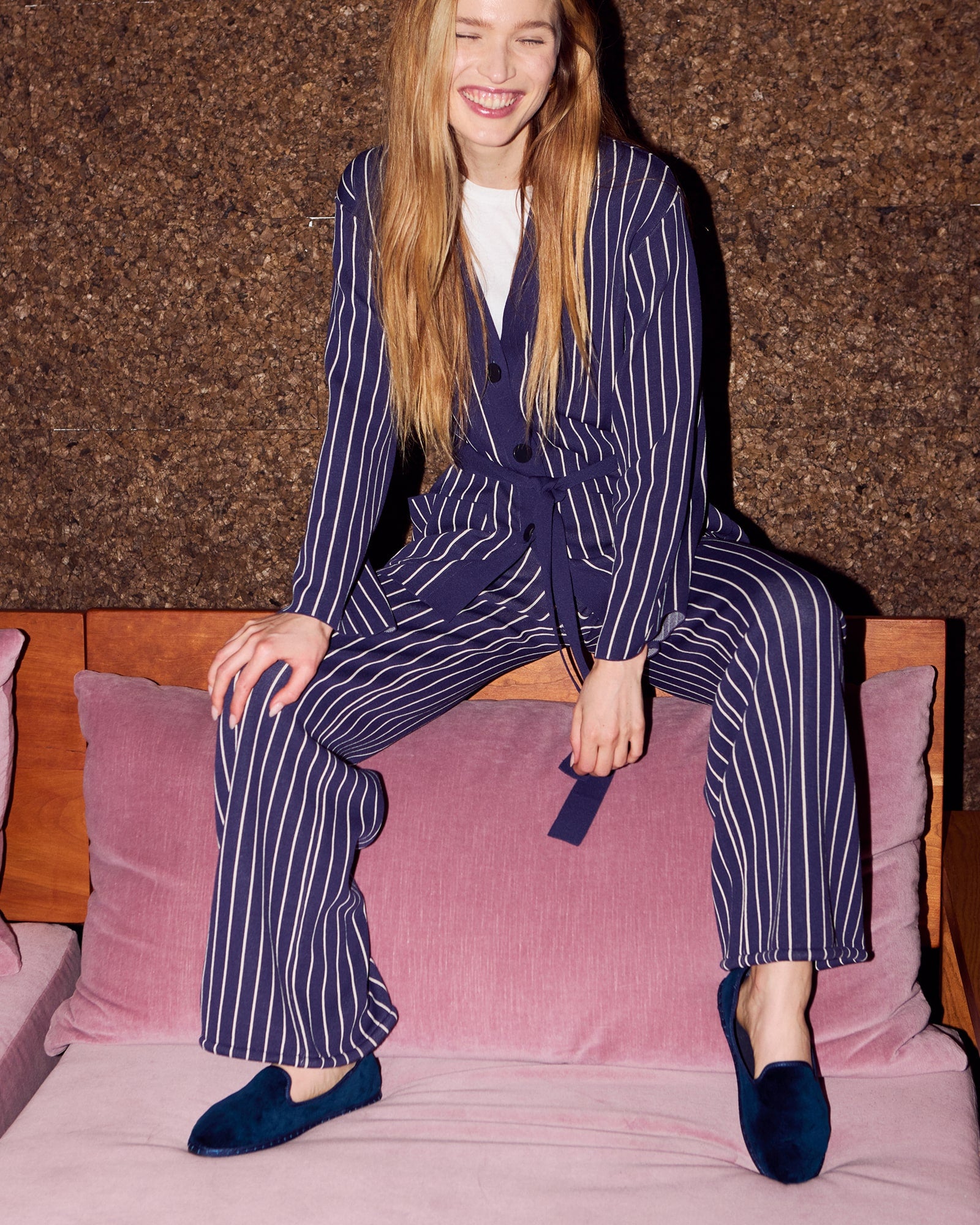 Women's Venetian Flat | Velvet | Royal Navy - Women's Espadrilles - Royal Navy - Soludos - 