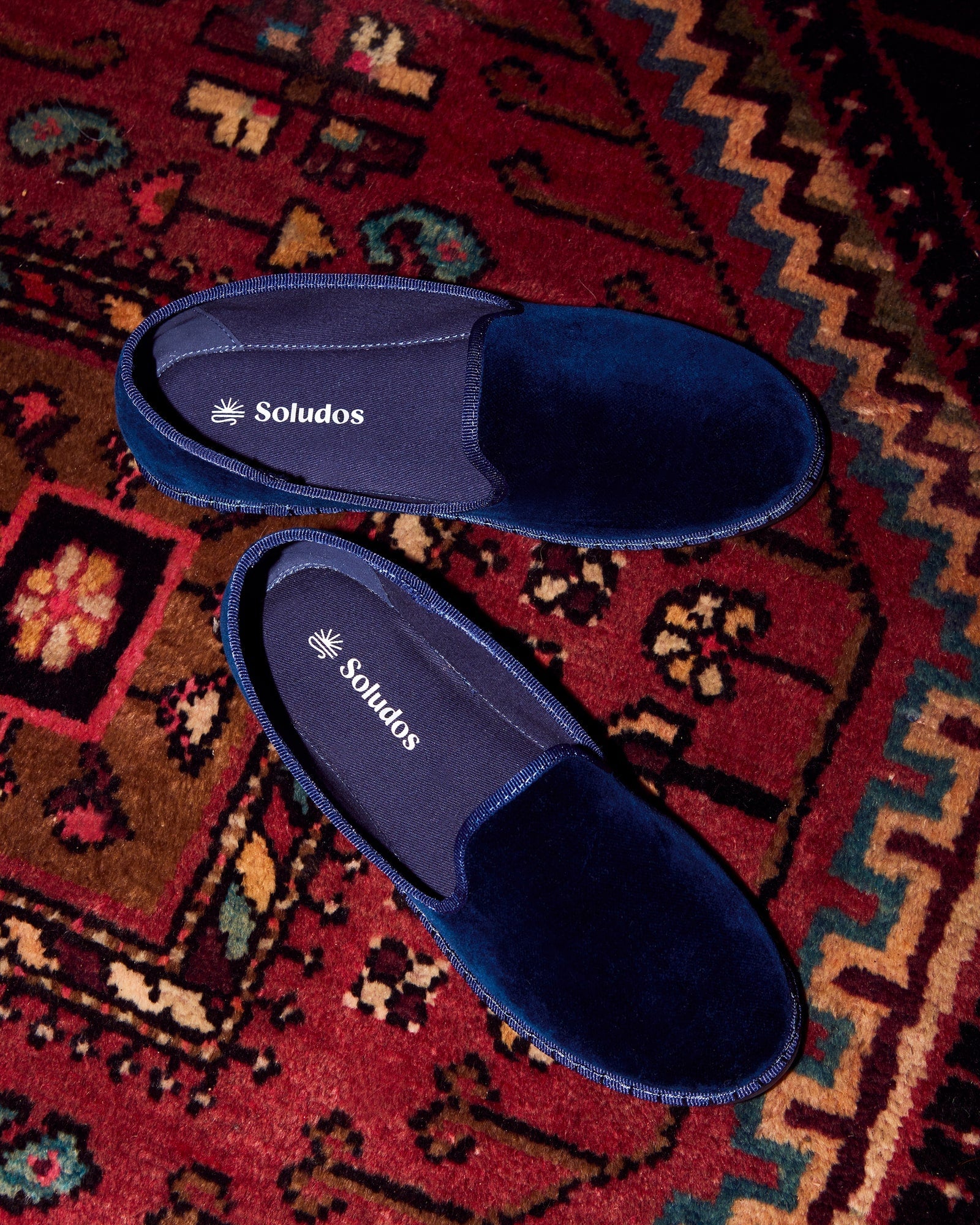 Women's Venetian Flat | Velvet | Royal Navy - Women's Espadrilles - Royal Navy - Soludos - 