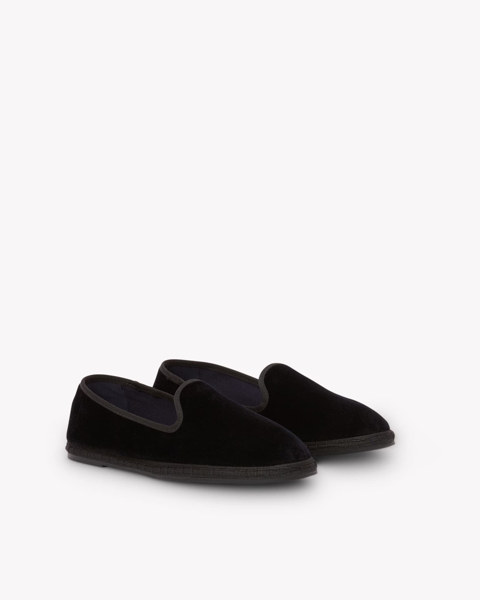 Women's Venetian Flat | Velvet | Midnight Black - Women's Espadrilles - Midnight Black - Soludos - 