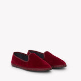 Women's Venetian Flat | Velvet | Cherry Red - Women's Espadrilles - Cherry Red - Soludos - 