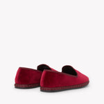 Women's Venetian Flat | Velvet | Cherry Red - Women's Espadrilles - Cherry Red - Soludos - 