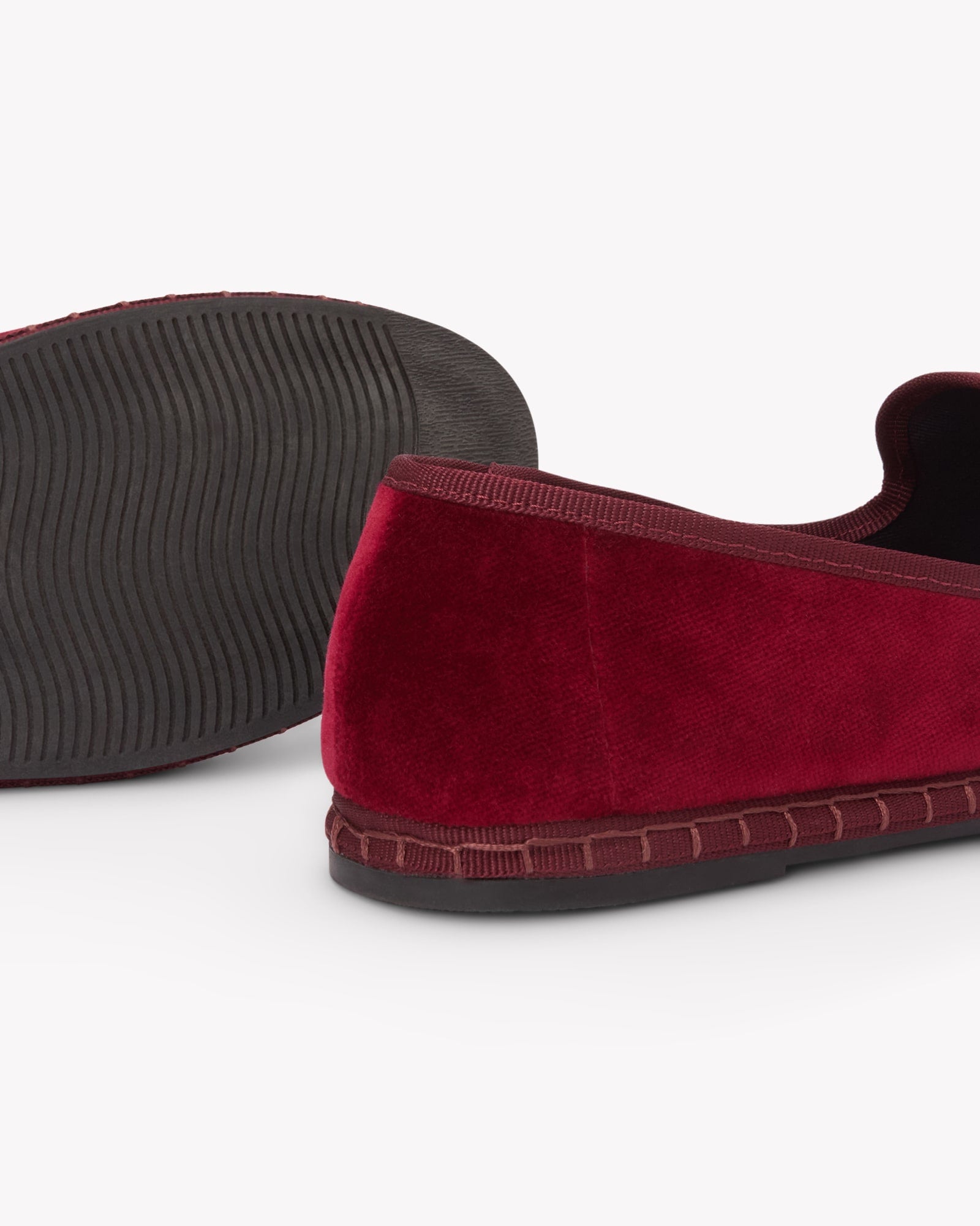 Women's Venetian Flat | Velvet | Cherry Red - Women's Espadrilles - Cherry Red - Soludos - 