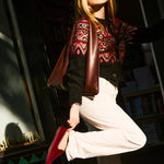 Women's Venetian Flat | Velvet | Cherry Red - Women's Espadrilles - Cherry Red - Soludos - 