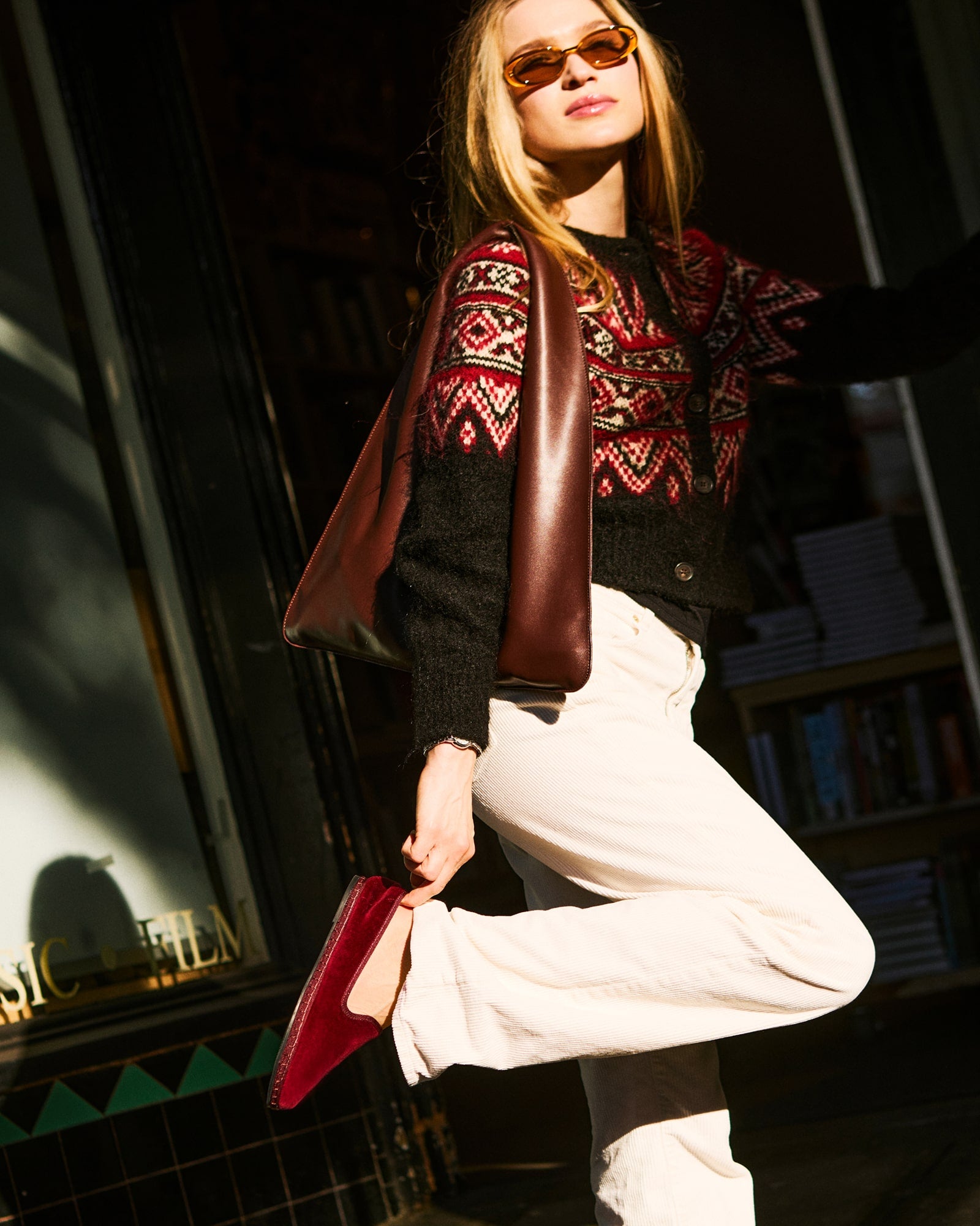 Women's Venetian Flat | Velvet | Cherry Red - Women's Espadrilles - Cherry Red - Soludos - 