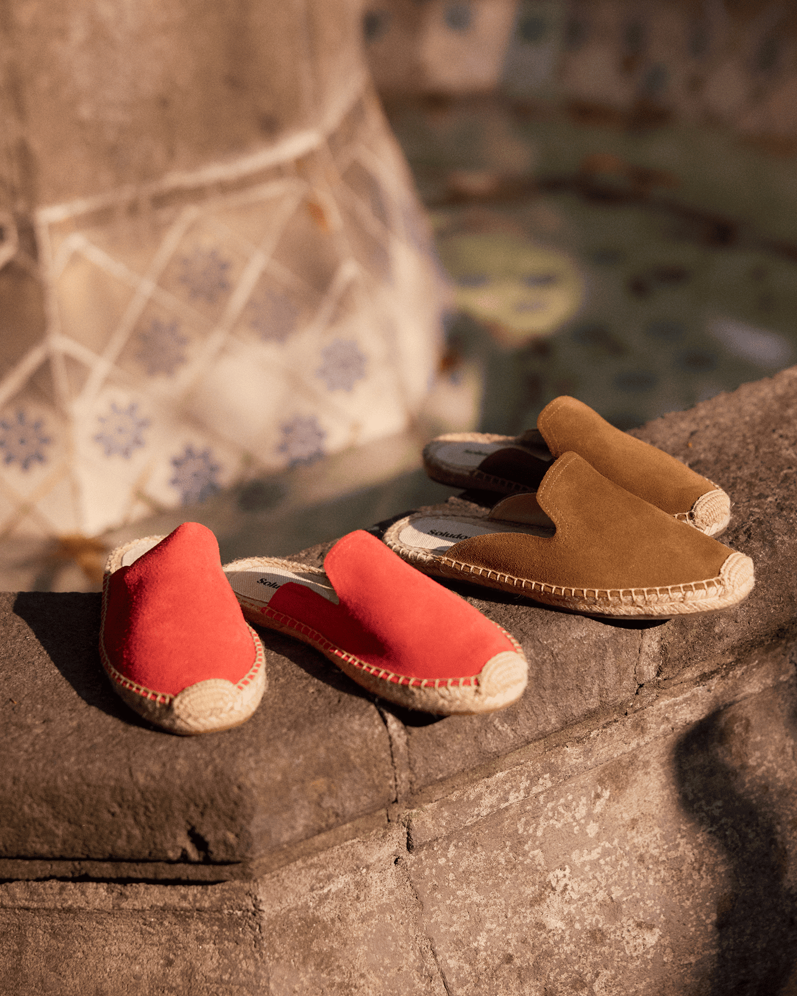 Women's Smoking Mule Espadrille | Suede | Lava Red - Women's Espadrilles - Lava Red - Soludos - 