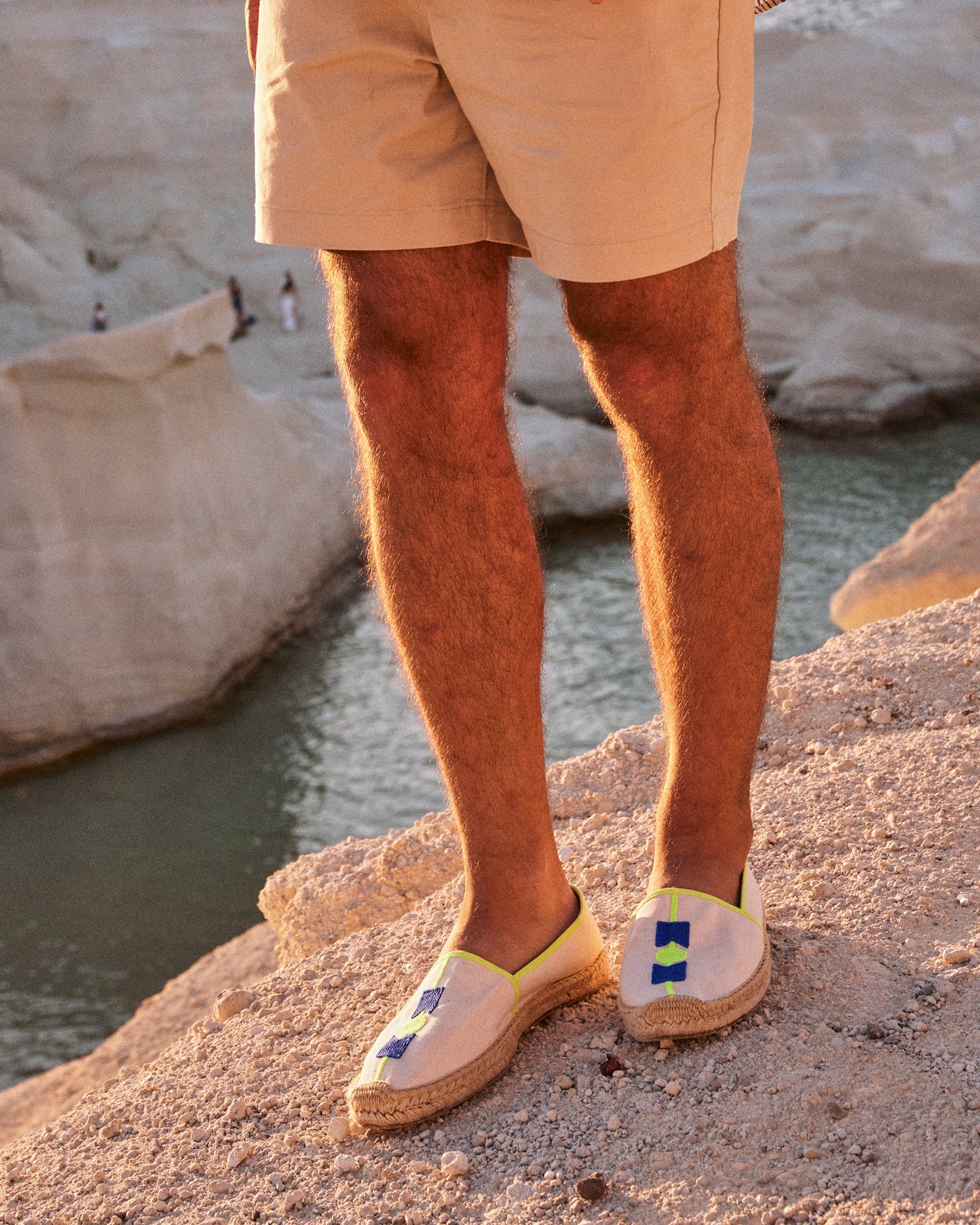 Men's Original Espadrille | Embroidery | Molyan Blue - Natural Undyed - Men's Espadrilles - Natural Undyed - Molyan Blue - Soludos - 